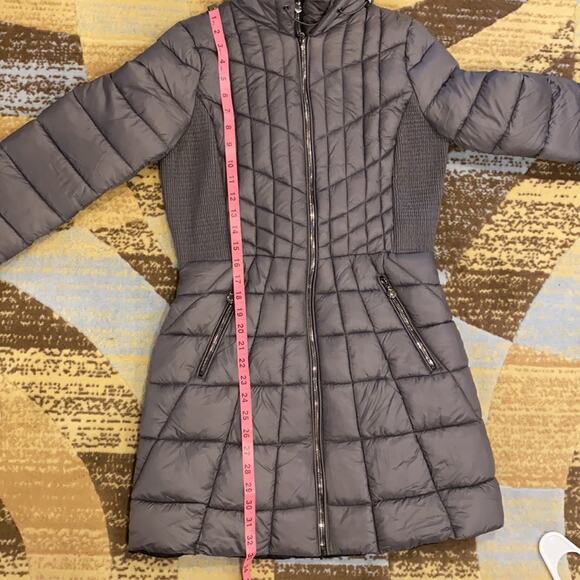 NWT Bernardo Hooded Packable Puffer Coat Charcoal XS - Picture 14 of 14